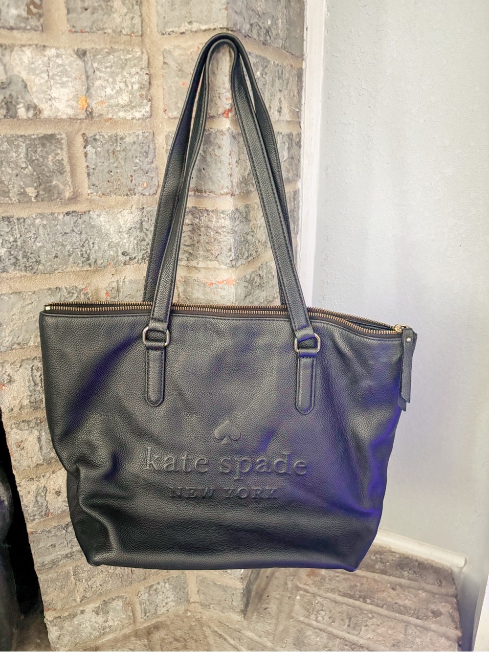 Kate Spade Black Sienna Logo Large